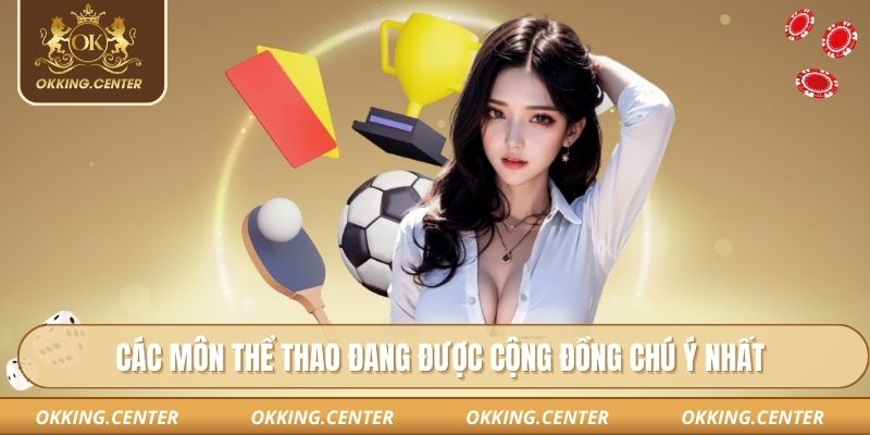 Các môn thể thao đang được cộng đồng chú ý nhất